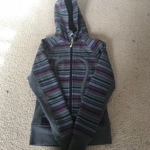 Lululemon RARE cotton fleece poncho stripe hoodie